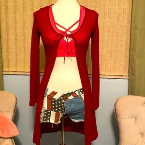 Charlotte Russe Lightweight open long coat